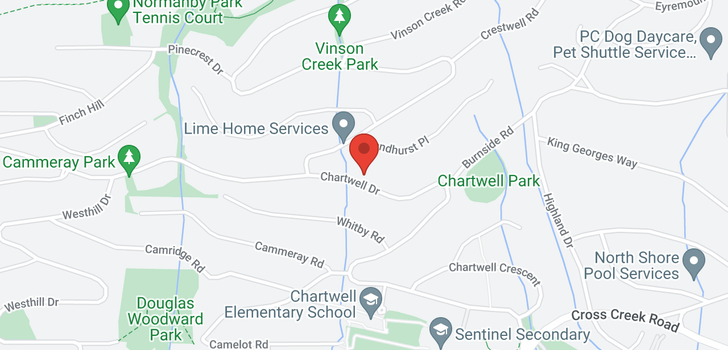 map of 1394 CHARTWELL DRIVE